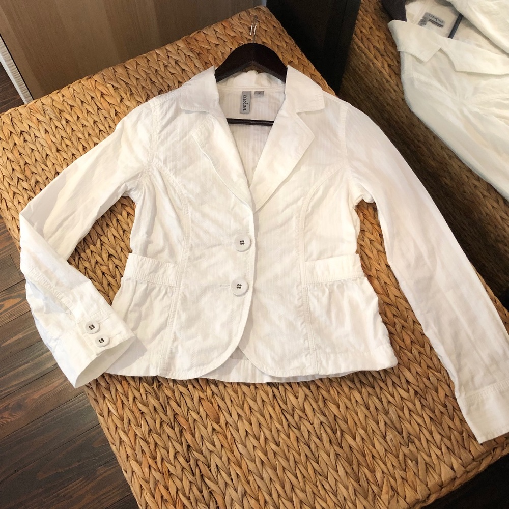 Caslon White Summer Jacket Size XS
